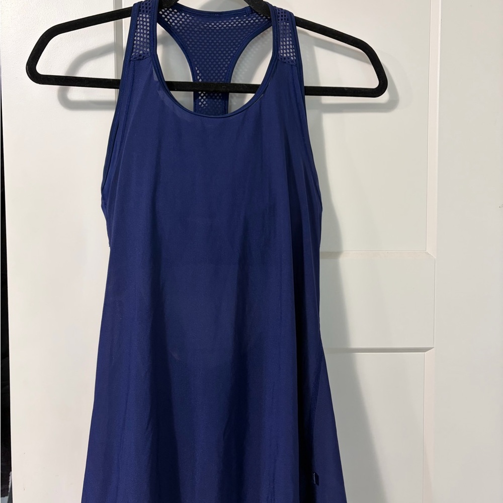 Lululemon Blue Racerback Tank with Built-in Bra – Size 6